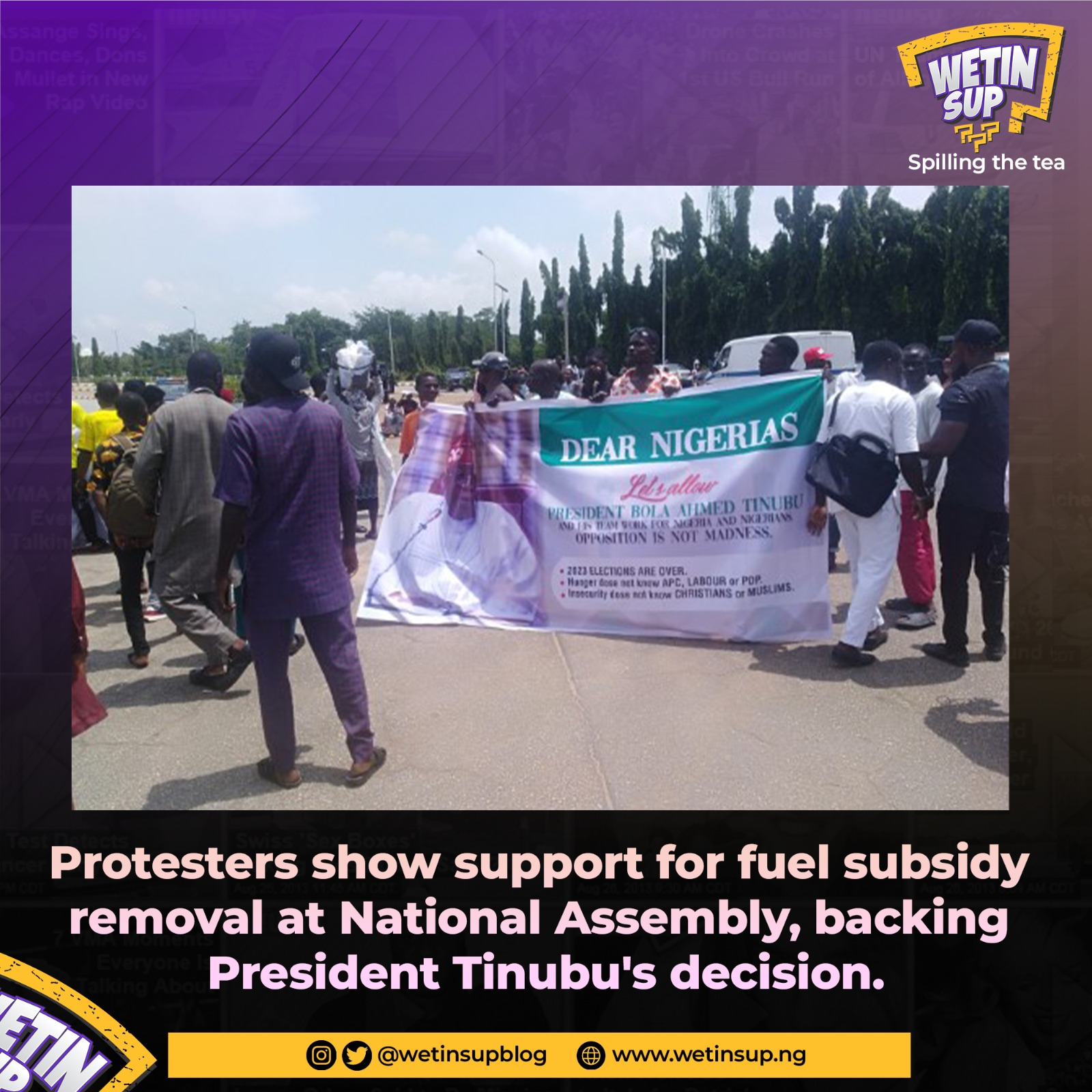 Protesters Show Solidarity For Fuel Subsidy Removal